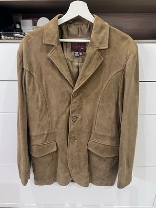 Chaqueta de ante marrón