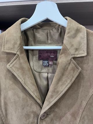 Chaqueta de ante marrón