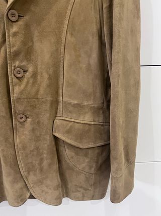 Chaqueta de ante marrón