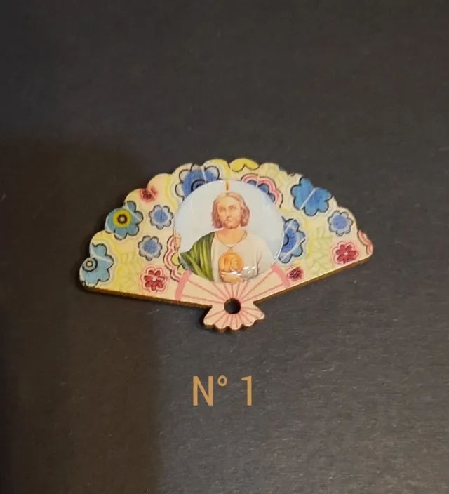 Abanicos Mini San Judas Tadeo Madera