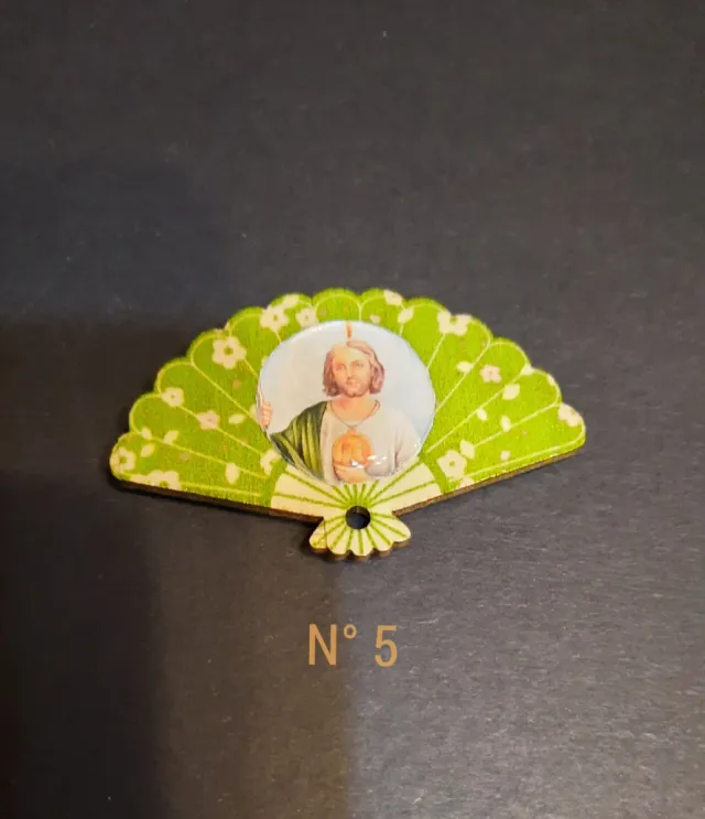 Abanicos Mini San Judas Tadeo Madera