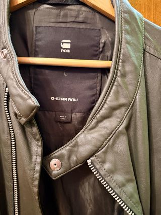 Chaqueta Cuero G-Star RAW Verde Talla L