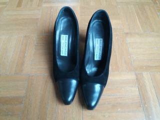 Zapatos Balenciaga Tacón Ante y Piel Negro