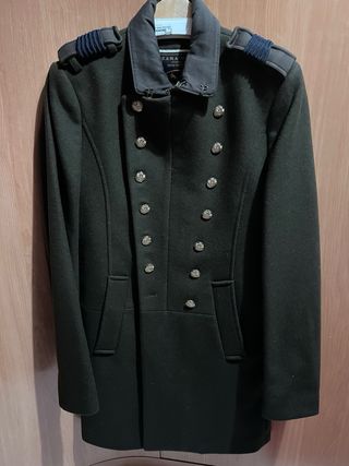 Abrigo Zara Man Verde Talla S