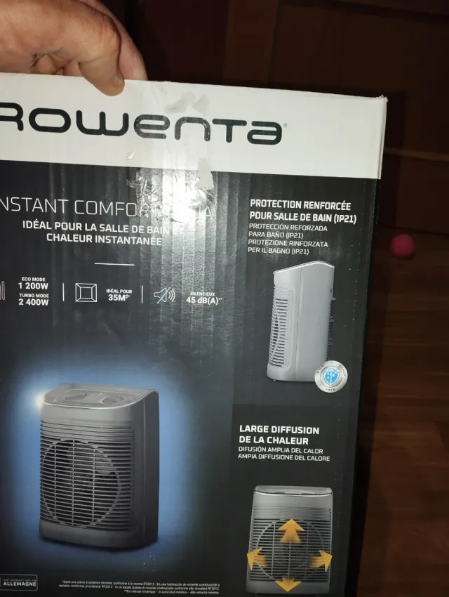 Calefactor Rowenta IP21 Baño 2400W