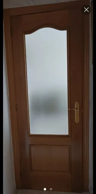 2 Puertas Madera con Cristal