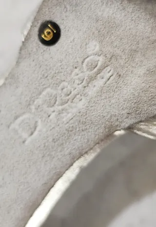 Zapatos de baile cuero color plata& negro.