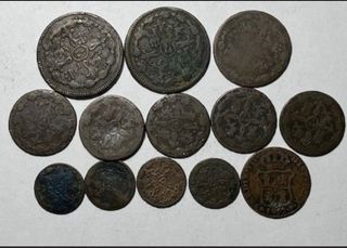 Lote 22 Monedas Españolas Siglo XIX