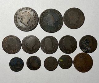 Lote 22 Monedas Españolas Siglo XIX