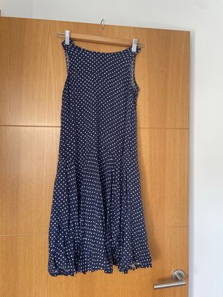 Vestido azul lunares S