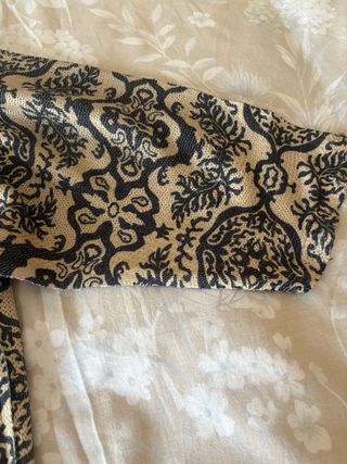 Chaqueta larga beige/azul Talla únic