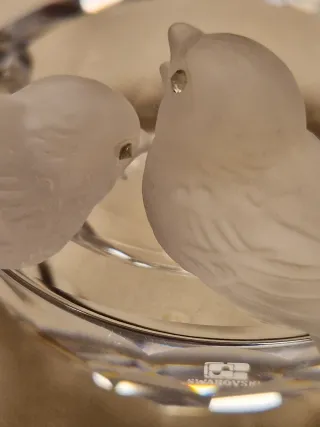 Figura "Bird Bath" cristal tallado Swarovski