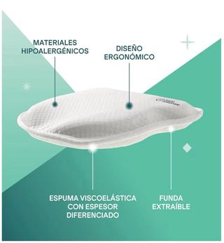 Almohada Koala Babycare para bebé blanca + funda