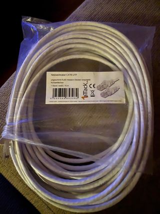 Cable Red Cat 6 UTP 15m Blanco