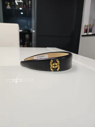 Cerchietto Chanel nero serre tête