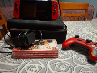 Nintendo Switch Roja + Juegos y Accesorios