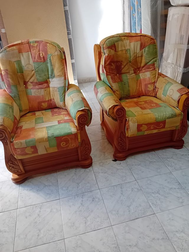 2 SILLONES TALLADOS DE CATEGORÍA SUPER CÓMODOS