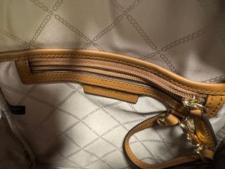 Zaino Michael Kors monogram marrone e oro