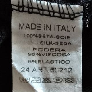 Abito lungo seta nero con balze