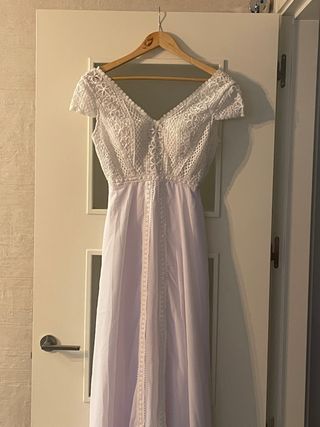 Vestido de novia blanco encaje