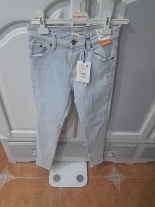 Pantalón vaquero claro Pull&Bear Skinny Talla 38