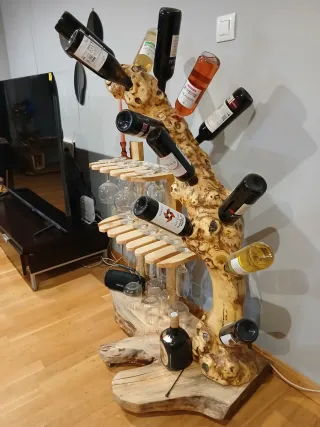 Porta materias rústico madera