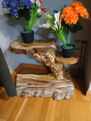 Porta materias rústico madera