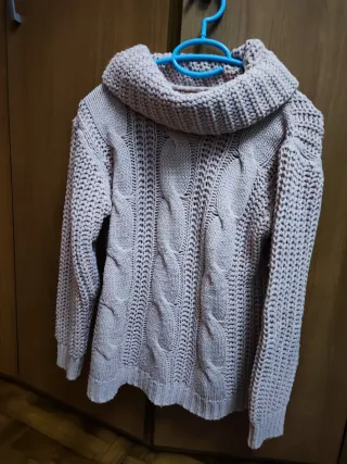 Jersey rosa cuello alto mujer