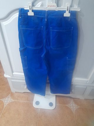 Pantalón ancho chica azul