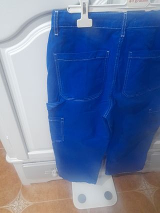 Pantalón ancho chica azul