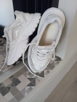 Zapatillas Maje Mujer Beige/Blanco