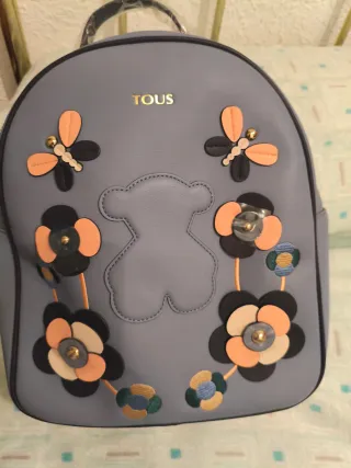 Mochila Tous azul con apliques