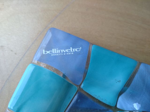 Coppia posacenere vetro Murano Bellinvetro