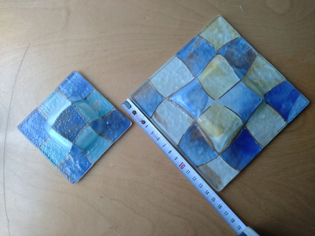 Coppia posacenere vetro Murano Bellinvetro