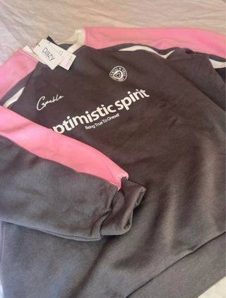 Sudadera Dazy gris y rosa16,50