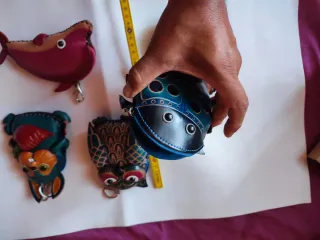 Monederos llaveros animales cuero