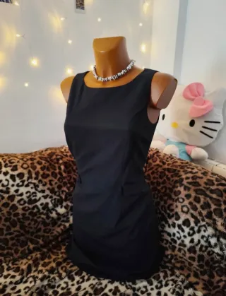 Vestido negro midi vintage Esprit