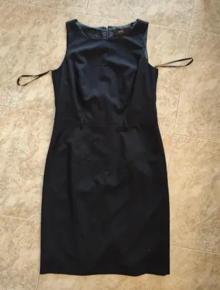 Vestido negro midi vintage Esprit