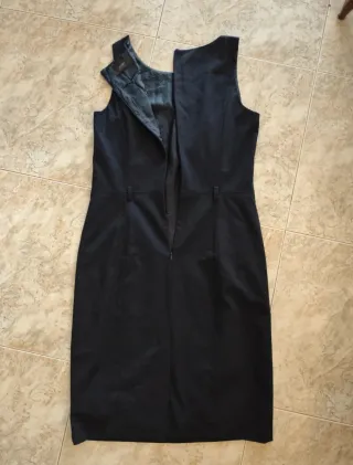 Vestido negro midi vintage Esprit