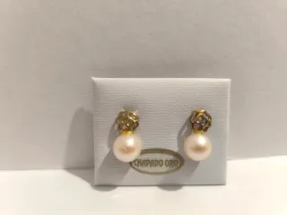 Pendientes Chapados Oro Perla