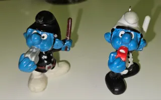 Coppia Puffi Pejo/Schleich anni '80