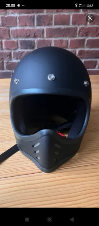 Casco integral negro mate