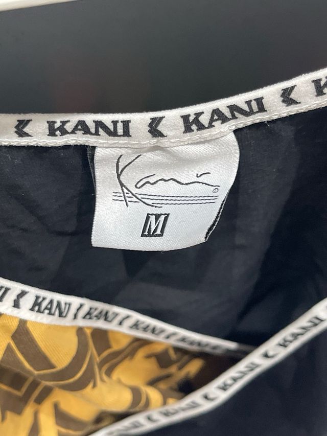 Canotta Karl Kani nera e marrone