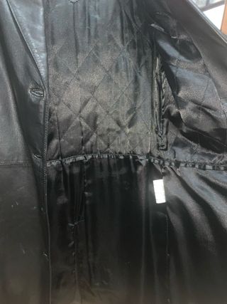 Cazadora larga de cuero