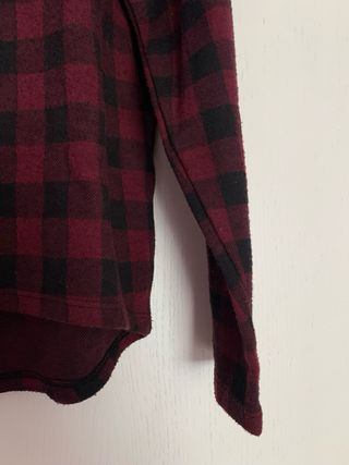 Jersey - sudadera a cuadros granate y negra