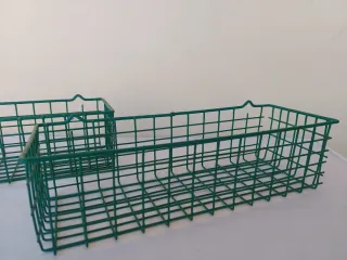 Set 2 Cestelli Filo Metallo Verde