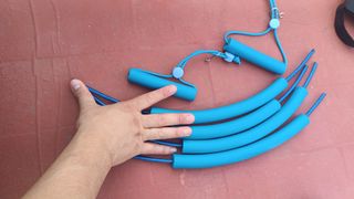 Parti della sedia a rotelle per cani blu/verde acqua