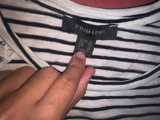 Camiseta de rayas con encaje mujer