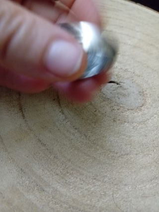 Anello Uomo Pietra Blu Argento acciaio