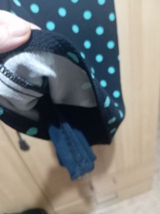 Vestido blanco y azul con lunares Talla S/M